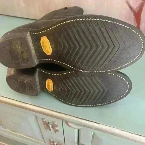 JUSTIN TOBIAS 12" WESTERN Cowboy Boot Wide Width Size 8.5 EE Style 3040 Workboot - Picture 9 of 12